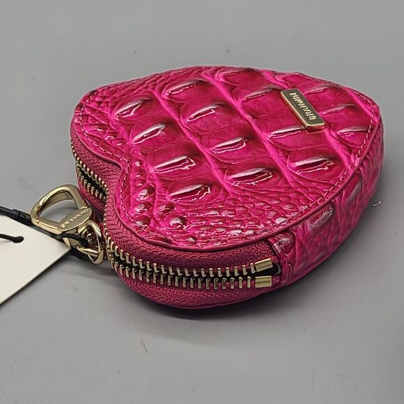 NWT Brahmin Heart Pouch Pink Affection Wallet Clip Coin Purse - Picture 3 of 10